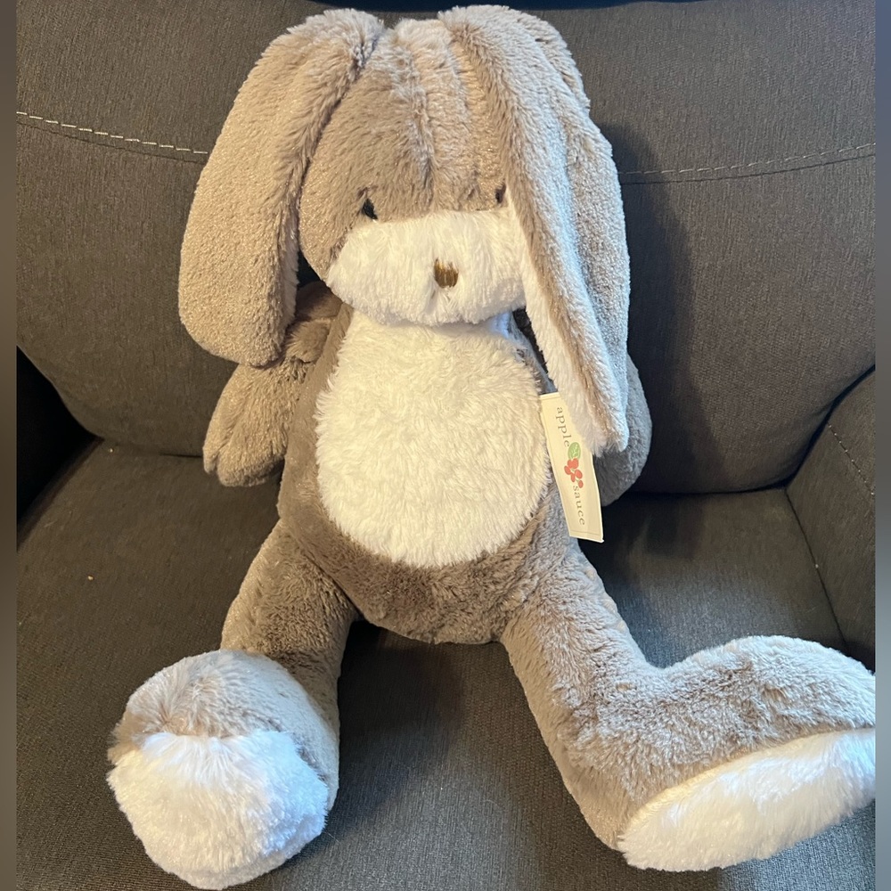 Birchwood Trading Grey Rabbit Stuffed Animal 18"